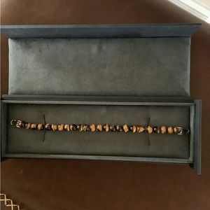 David Yurman Mens Spiritual BeadBracelet in SS with Tigers Eye 8mm